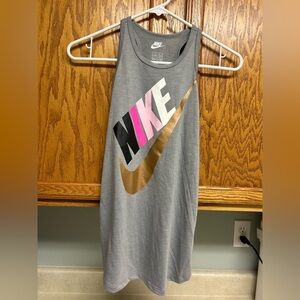 NWT Nike Gray Tank Top dress pink and Yellow girls youth 5-6 years size 6